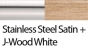 118 Stainless Steel Satin_J-wood White