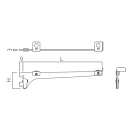 2 teeth glass shelf bracket CR2L